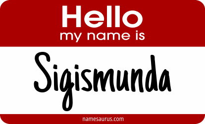 Hello my name is Sigismunda png download