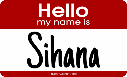 Hello my name is Sihana png download