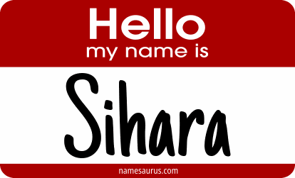 Hello my name is Sihara png download