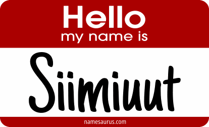 Hello my name is Siimiuut png download