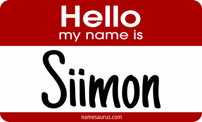 Hello my name is Siimon png download