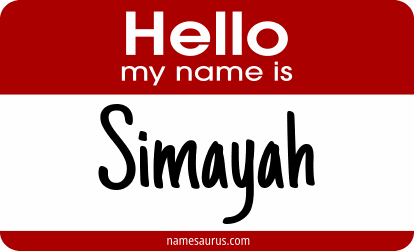 Hello my name is Simayah png download