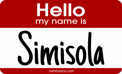 Hello my name is Simisola png download