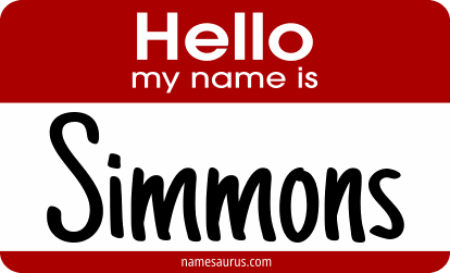 Hello my name is Simmons png download