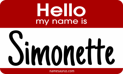 Hello my name is Simonette png download