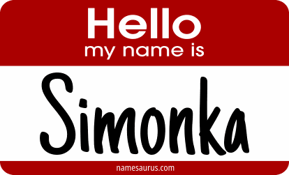 Hello my name is Simonka png download