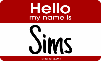 Hello my name is Sims png download