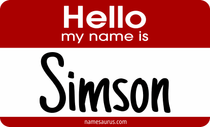 Hello my name is Simson png download