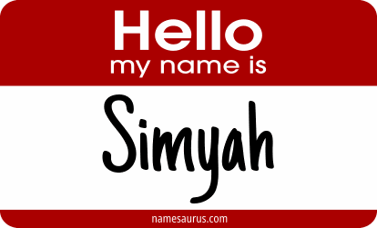 Hello my name is Simyah png download