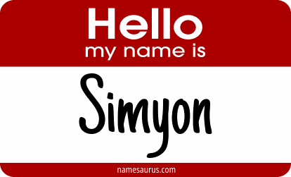 Hello my name is Simyon png download