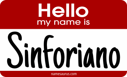 Hello my name is Sinforiano png download