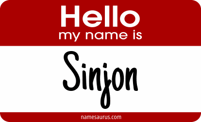 Hello my name is Sinjon png download