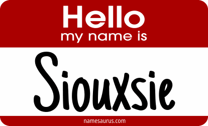 Hello my name is Siouxsie png download