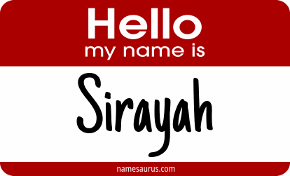 Hello my name is Sirayah png download