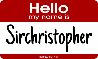 Hello my name is Sirchristopher png download