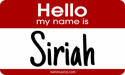 Hello my name is Siriah png download