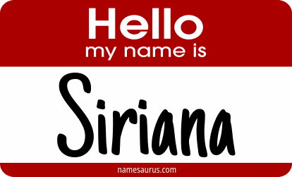 Hello my name is Siriana png download
