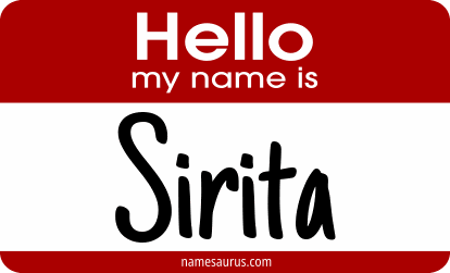 Hello my name is Sirita png download