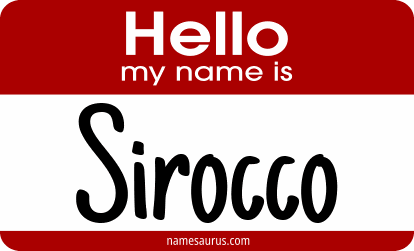 Hello my name is Sirocco png download