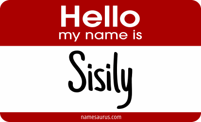 Hello my name is Sisily png download