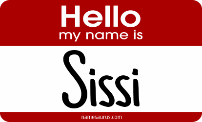 Hello my name is Sissi png download