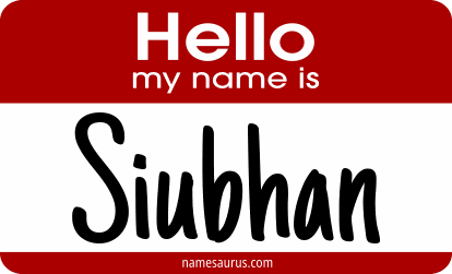 Hello my name is Siubhan png download