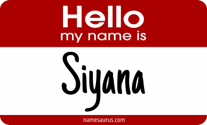 Hello my name is Siyana png download