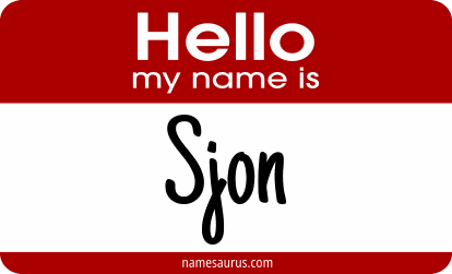 Hello my name is Sjon png download