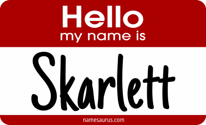 Hello my name is Skarlett png download