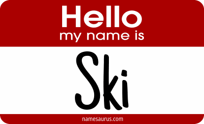 Hello my name is Ski png download