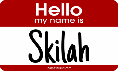 Hello my name is Skilah png download