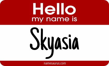 Hello my name is Skyasia png download