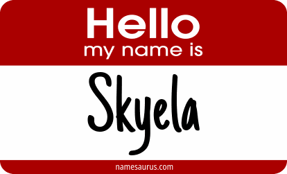 Hello my name is Skyela png download