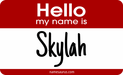 Hello my name is Skylah png download