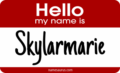 Hello my name is Skylarmarie png download