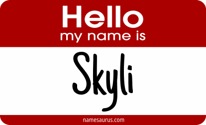 Hello my name is Skyli png download