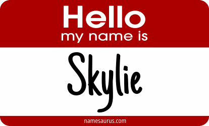 Hello my name is Skylie png download