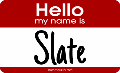 Hello my name is Slate png download