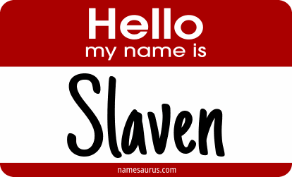 Hello my name is Slaven png download