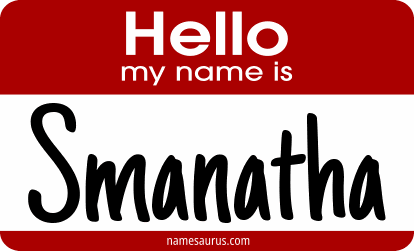 Hello my name is Smanatha png download