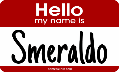 Hello my name is Smeraldo png download