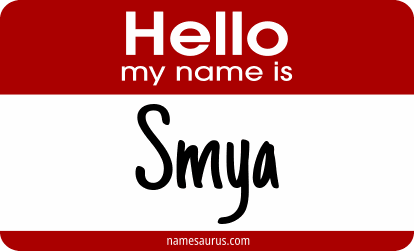 Hello my name is Smya png download