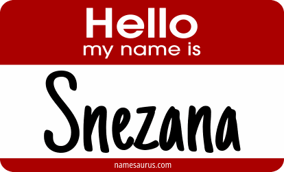 Hello my name is Snezana png download