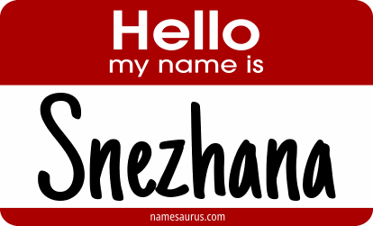 Hello my name is Snezhana png download