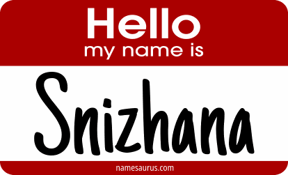 Hello my name is Snizhana png download