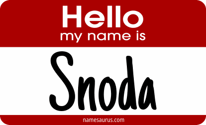 Hello my name is Snoda png download