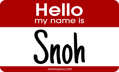 Hello my name is Snoh png download