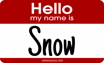 Hello my name is Snow png download