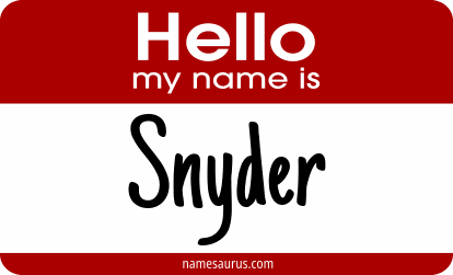Hello my name is Snyder png download