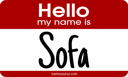 Hello my name is Sofa png download